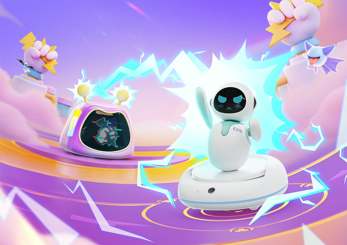 Eilik AI Station thunder gesture game