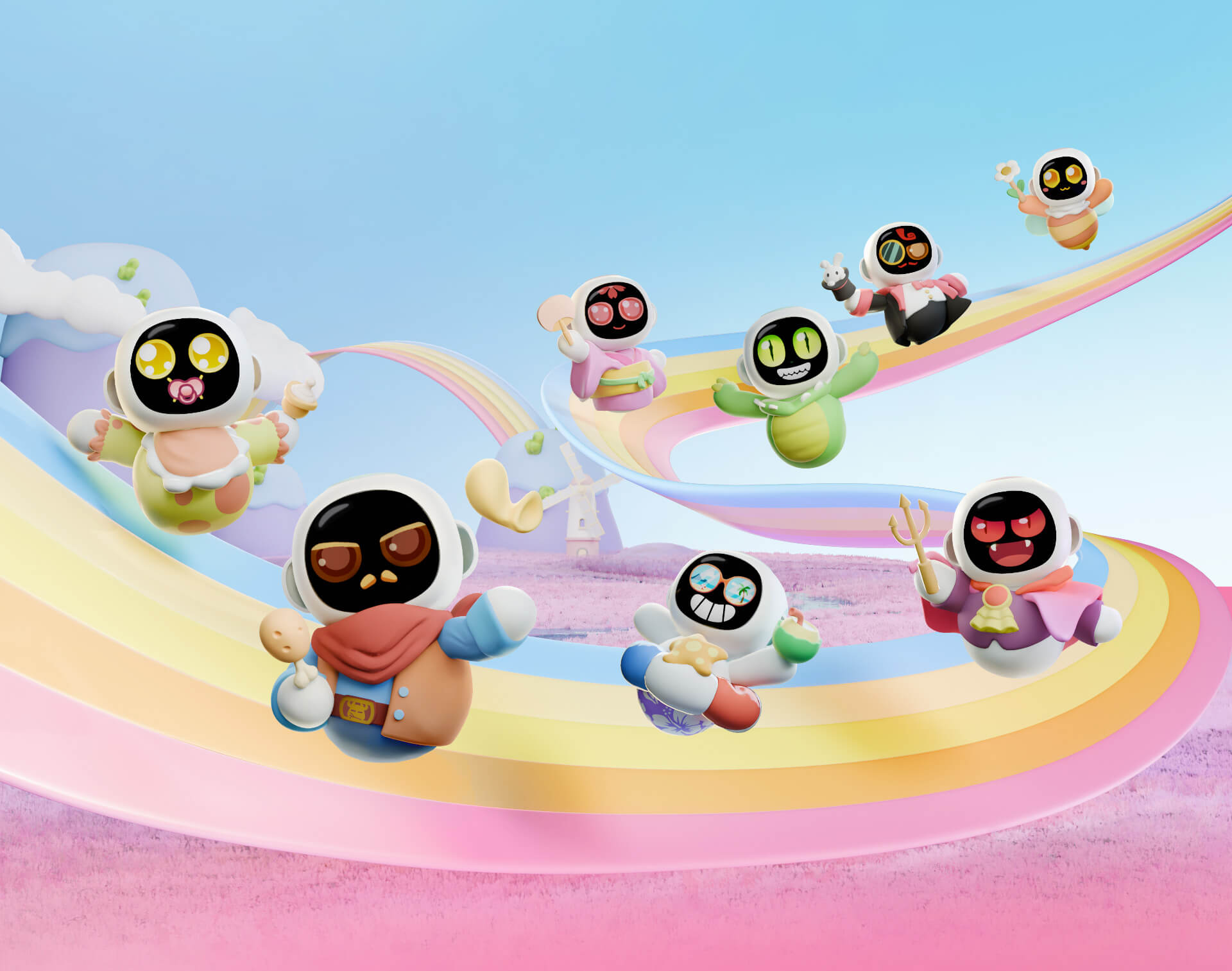 Eiliko family of themed charm bots