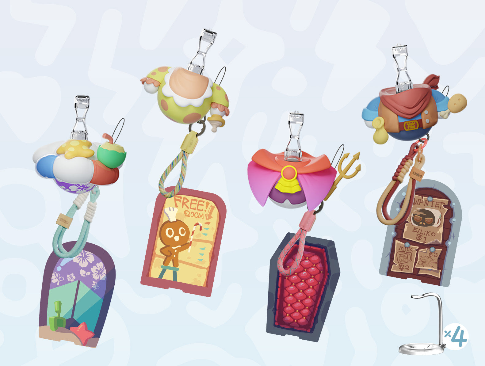 Eiliko charm bot with accessories